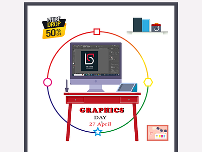 World Graphics Day Post-Design branding graphic design graphic design day graphic designer muhammad ali sales social media post world graphic design