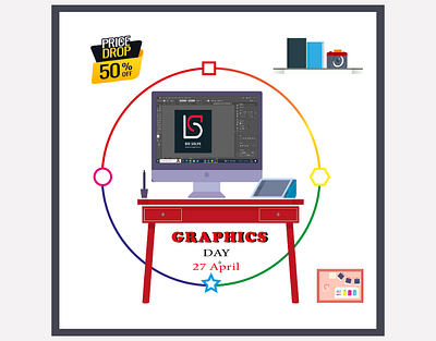 World Graphics Day Post-Design branding graphic design graphic design day graphic designer muhammad ali sales social media post world graphic design