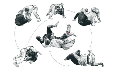 Atlas Choke atlas choke bjj digital gi grappling illustration jiu jitsu procreate wrestling
