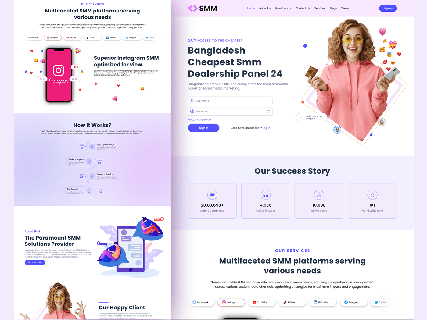 SMM, #1 SMM panel in the world. by Risvy Ahmed on Dribbble