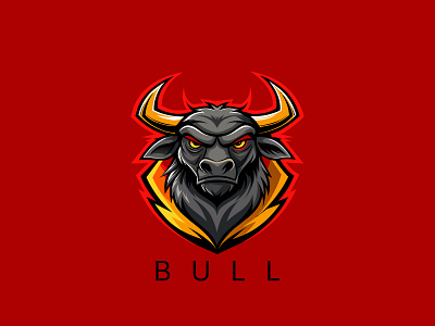 Bull Logo animal animal graphic design animal logo design animal vector logo branding bull graphic bull graphic design bull logo bull logo design bull vector logo design graphic design illustration logo vector