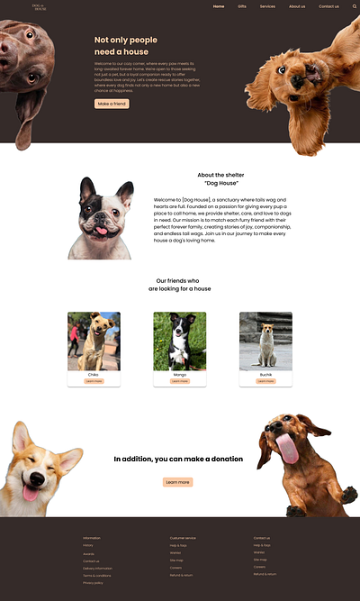 #LandingPage #UI #dog branding ui