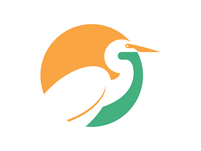 Egret logo design icon illustration illustrator logo