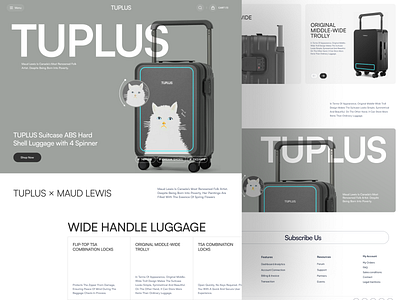 TUPLUS Suitcase eCommerce Concept agency amazon digital ecommerce elementor framer landing marketing online page product shop shopify suitcase ui webflow website wordpress