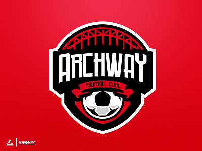Archway Football Logo branding design esportslogo football logo graphic design illustration illustrator logo soccer logo sports logo ui ux vector
