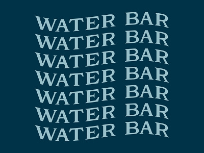 Water Bar Logo art direction blue branding design graphic design layout logo navy blue ocean restaurant branding restaurant logo typography water wavy