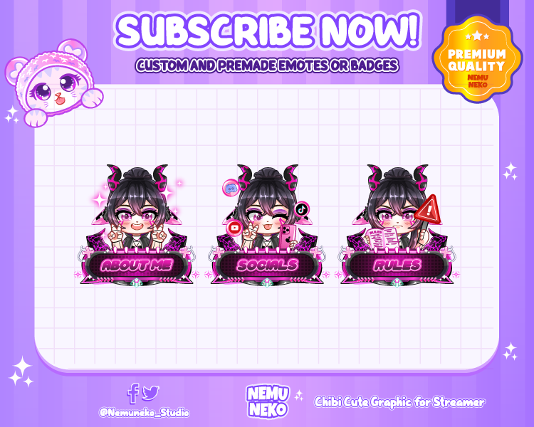 Custom Cute Chibi Panel by Nemu Neko on Dribbble