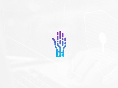 Futuristic Hand Logo affinity designer body branding coding computer cyber design futuristic graphic design hand internet logo modern network program system tech technology vector website