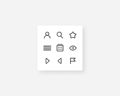 Daily UI - 055 Icon Set daily ui design icon set illustration mobile ui