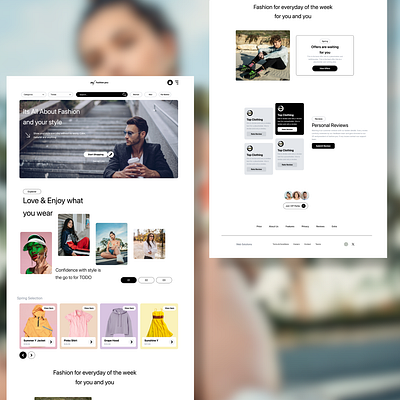 Fashion.You Website Landing Page branding eccommerce figma landing page saas spring ui webdesign website website design website template