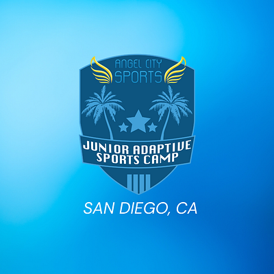 Junior Adaptive Sports Camp Logo for Angel City Sports graphic design logo sports crest logo