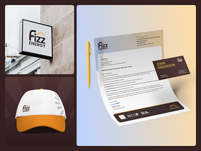 Branding brand branding design energy icon letterhead logo logotype orange solar ui website yellow
