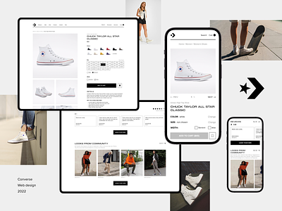 Converse Online Store Redesign brutalism converse e commerce ecommerce mobile online shopping online store shoes sneakers ui user interface web web design website
