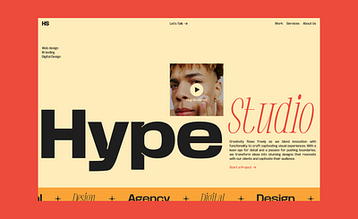 Style Test - Hero agency bold branding company design landing page pastel portfolio studio ui ux website