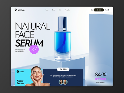 Cosmetic Product Landing Page daily ui dailyui dailyuichallenge design e commerce ecommerce home page landing page landingpage product ui uidesign ux web web design webdesign website design websitedesign