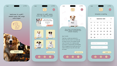 Walk? Where our furry friends are waiting to meet you! concept design dog dog shelter dogs figma figma community ui user experience design ux