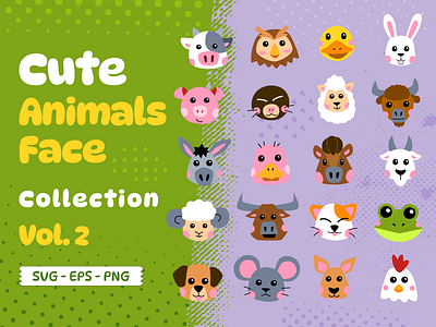 Cute Animals Face Collection Vol 2 collection