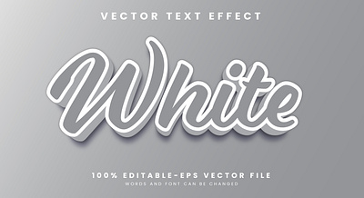 White 3d editable text style Template festive
