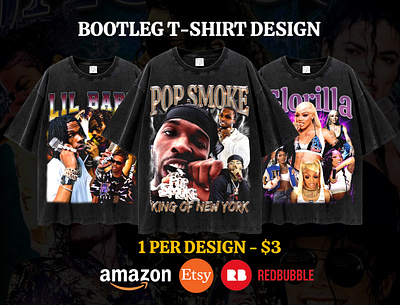 A rap tee vintage old school 90s Bootleg T Shirt Design 90s old school bootleg rap tee bootleg t shirt design graphic design hiphop streetwear urban