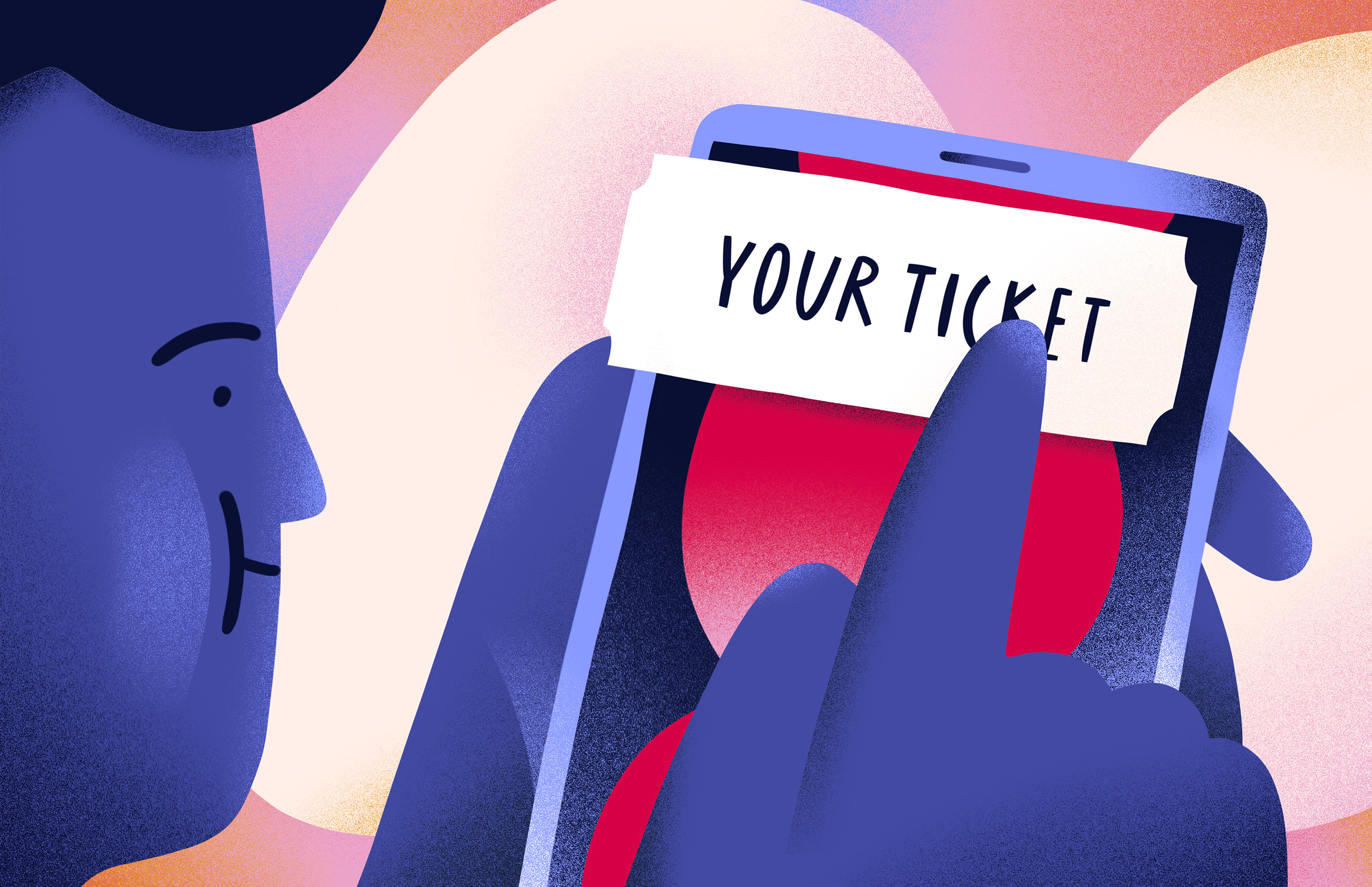 Digital ticketing branding business illustrations design digital art editorial illustration graphic design illustration pro create ui