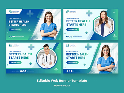 Editable Web Banner Medical Template banner banner ads banner ads medical banner hospital banner medical banner youtube branding clinic doctor graphic design health healthcare hospital medicine social media social media post