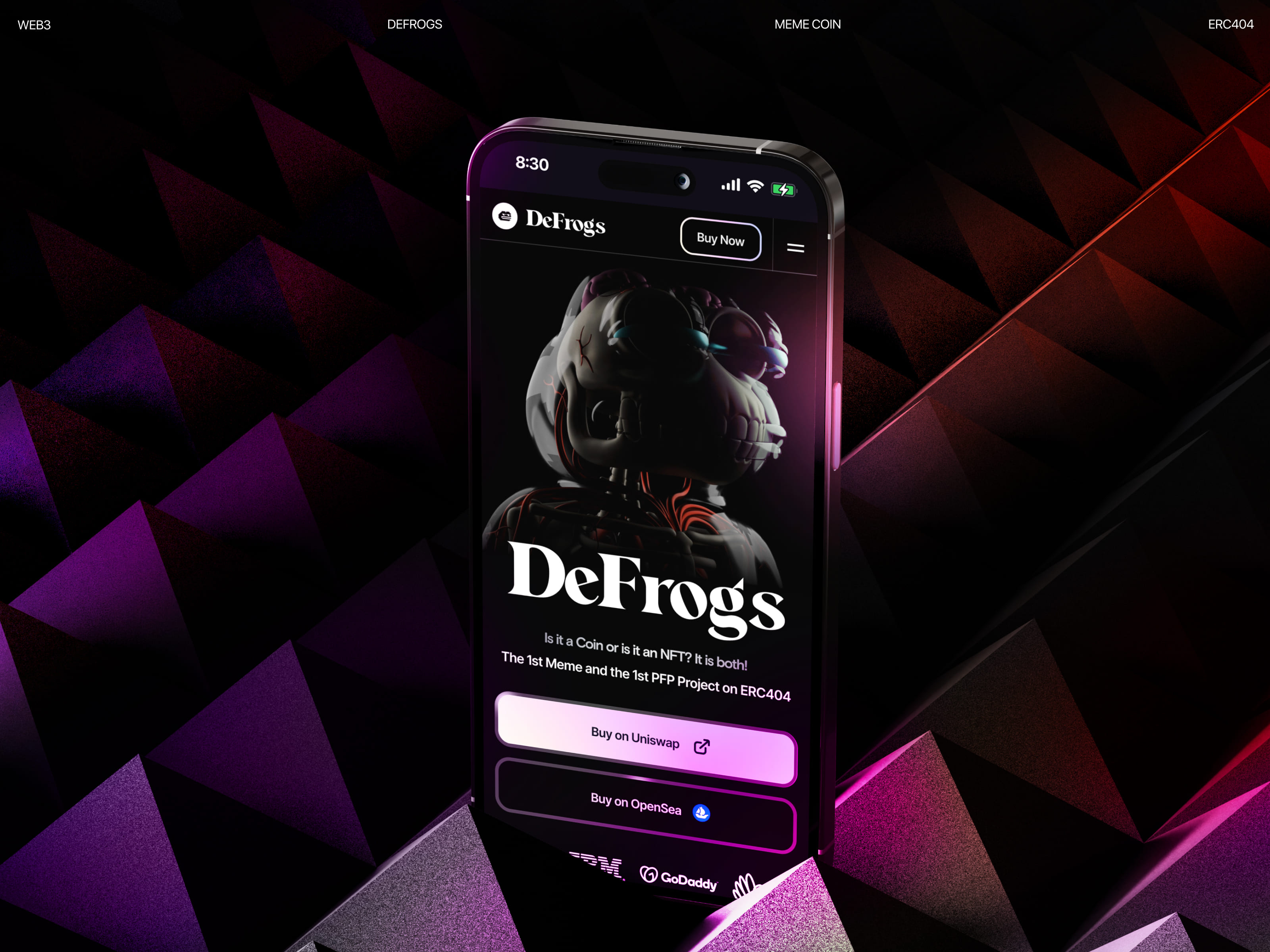 DeFrogs: Home Page UI Design app design bitcoin blockchain crypto crypto exchange cryptocurrency dapp defi etherium financial app fintech mobile design nft platform product design swap token trading wallet web3