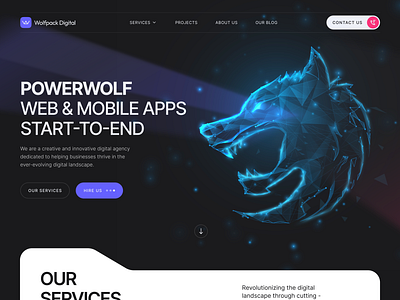 Wolfpack Digital Home Page Redesign Concept digital agency home page redesign revamp ui ux