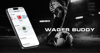 Mobile App for Sports Betting betting dark theme football logo minimalism mobile app reward sport wireframes