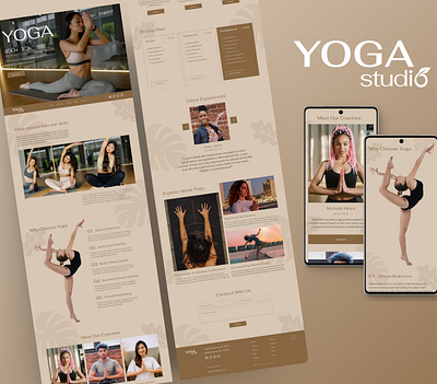 YOGA Landing Page devices landing page mobile mobile devices mockup mockups ui user experince ux ux designer web design web designer yoga studio