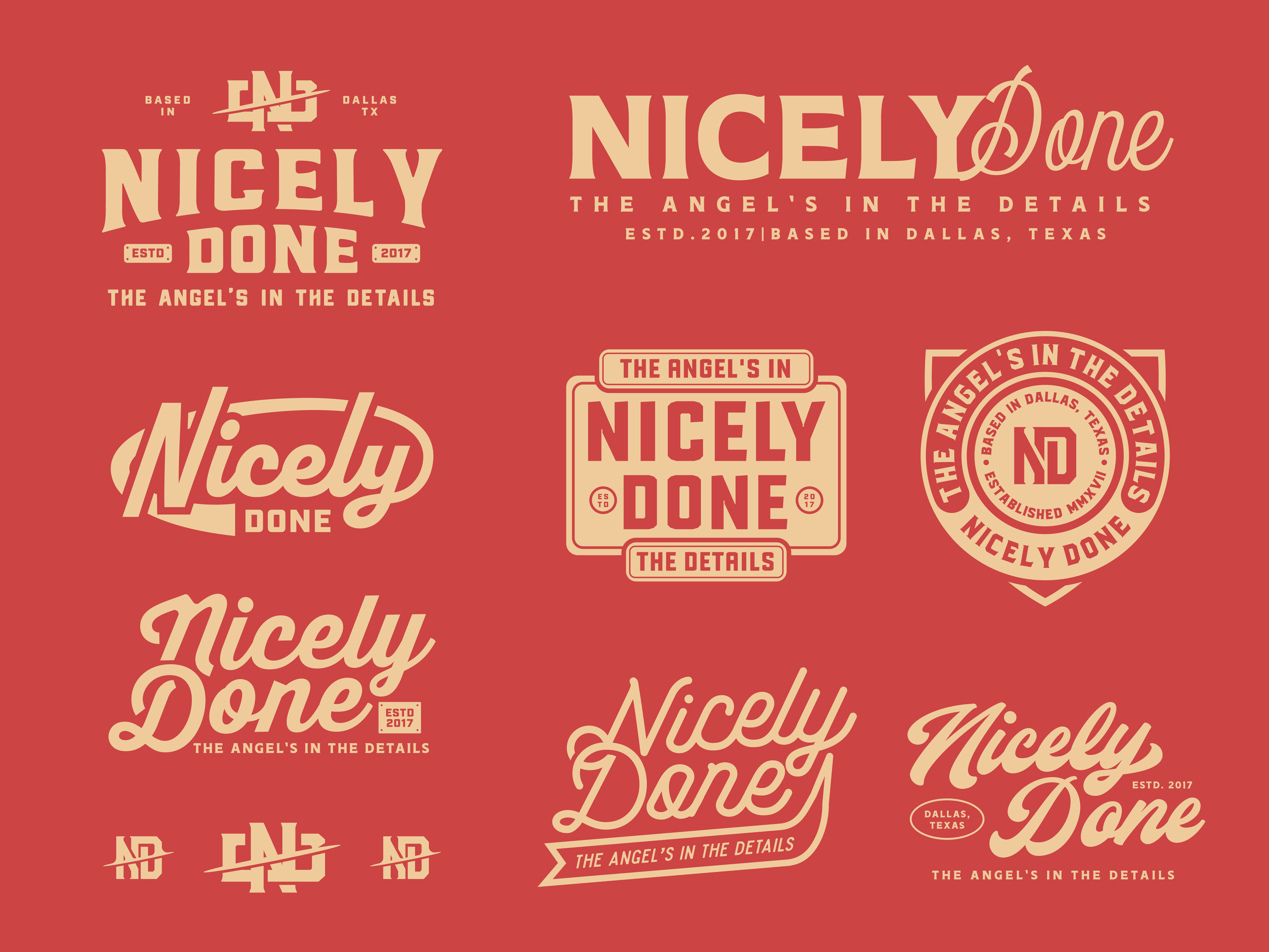 Nicely Done Branding Kit badge badge design branding branding design branding kit design graphic design illustration log lock up logo logo design logos logotipo logotype typography typography design vector visual identity