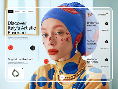 Terra - Online Showcase of Creative Products ai artist collection creative dailyui dailyux fashion futuristic graphic design inspiration interaction interface landing page showcase ui uitips uitutorial ux website workshop