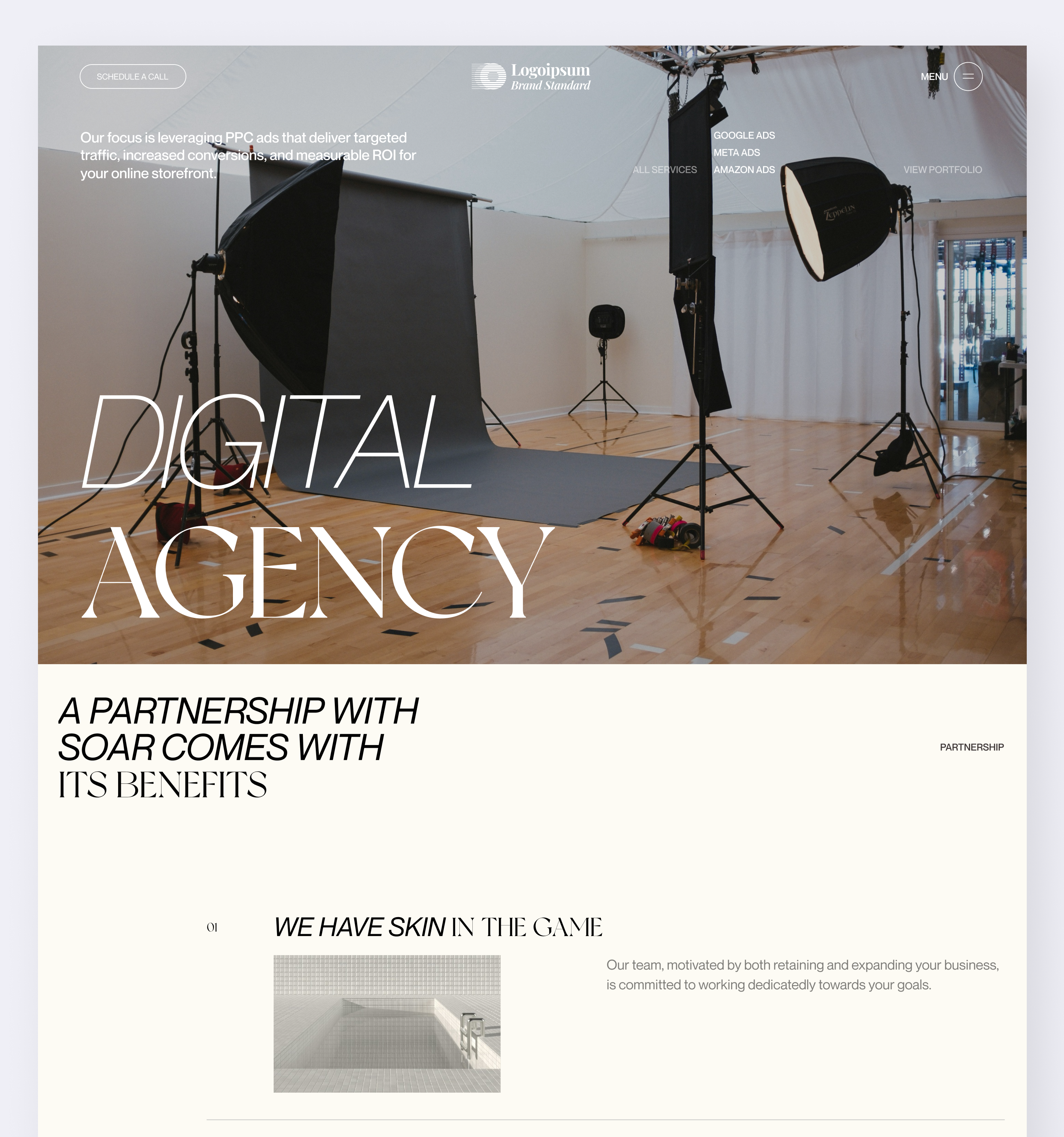 Creative Agency - Landing Page creativeagency designagency landingpage minimalist studiodesign