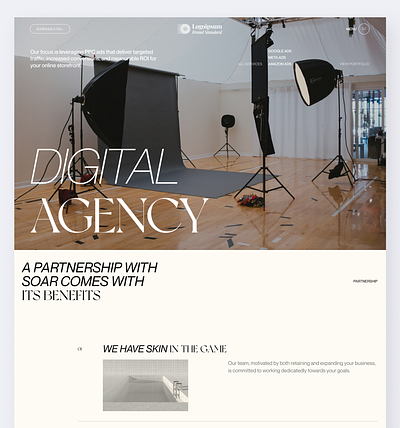 Creative Agency - Landing Page creativeagency designagency landingpage minimalist studiodesign