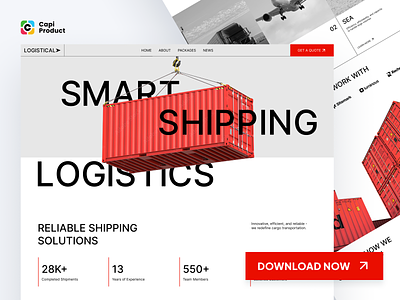 Logistics Landing Page Design capi creative design landingpage logistic logistics shipping smart ui ui kit website