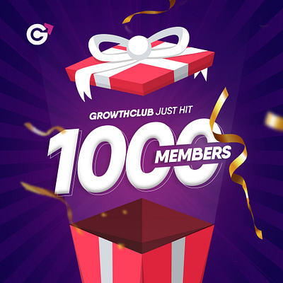 Growth Club 1000 members branding clean design graphic design graphicdesign illustration logo minimal ui ux