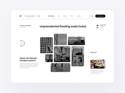 News landing page design design figma figmadesign illustration minimal ui