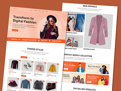 Fashion Design branding design fashionlook graphic design illustration landing page logo motion graphics ui uiux design web design website