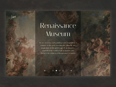 Design concept for an art gallery concept design ui ux