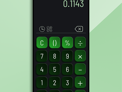 Calculator App Design graphic design green palette illustration typography