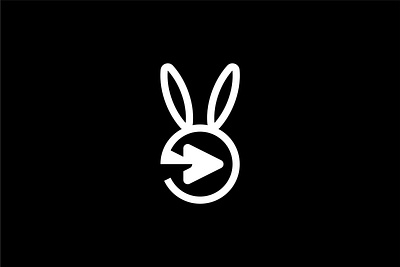 media bunny logo abstract abstrak logo design logo logo logo company logo media rabbit logo modern media bunny logo
