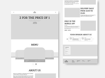 Prototype landing page for a burger restaurant concept design figma landing page prototype ui ux