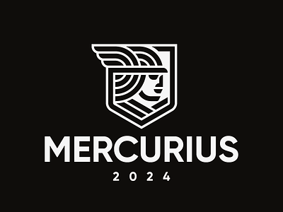 Mercurius branding concept logo mercury