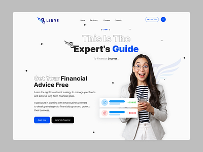 Libre - website home page design animation clean color design graphic design home page landing page motion graphics ux website