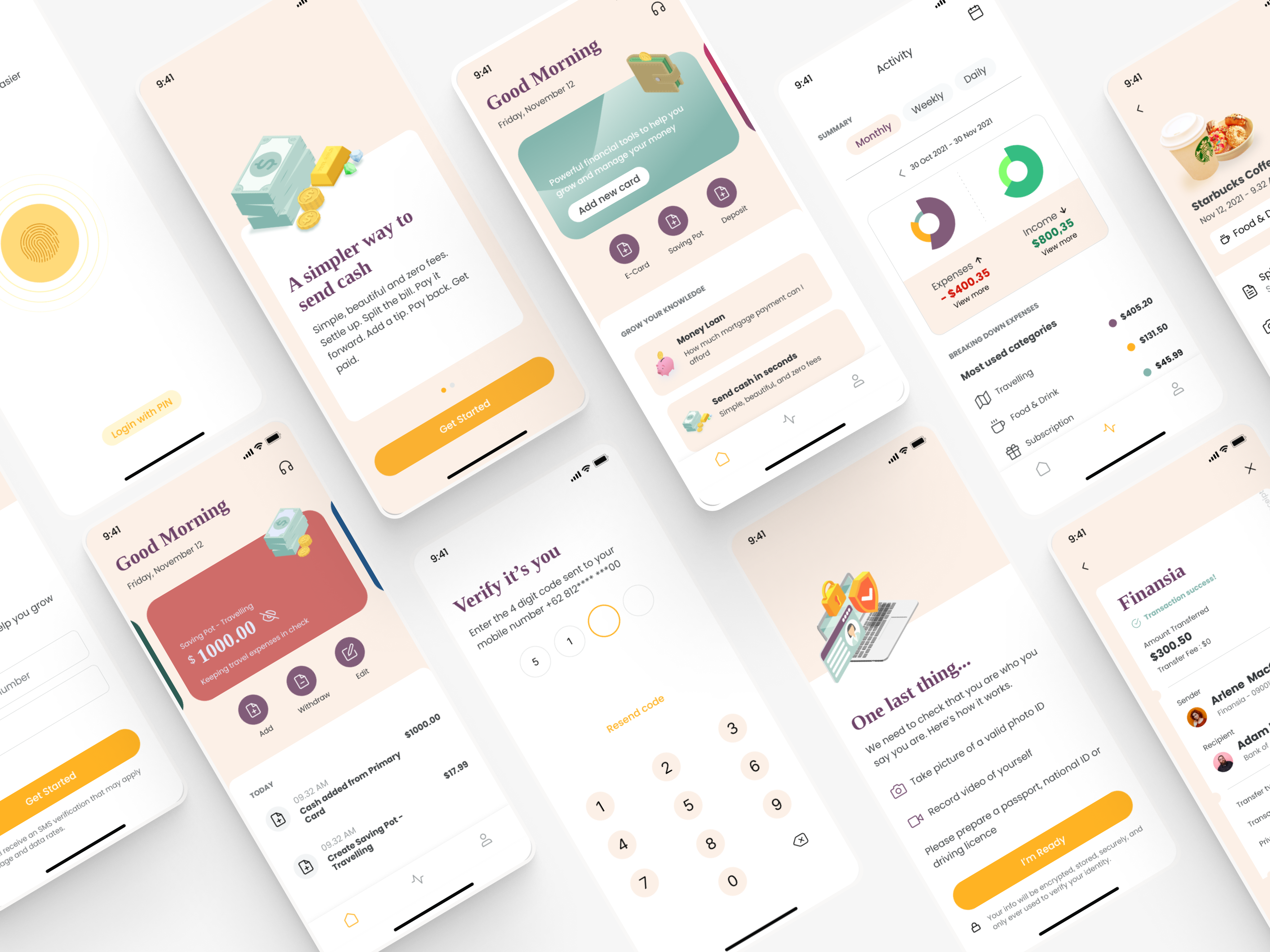 Finansia - Finance Mobile App app app design application design branding design figma design graphic design mobile app design mobile application ui ui design ux ux design
