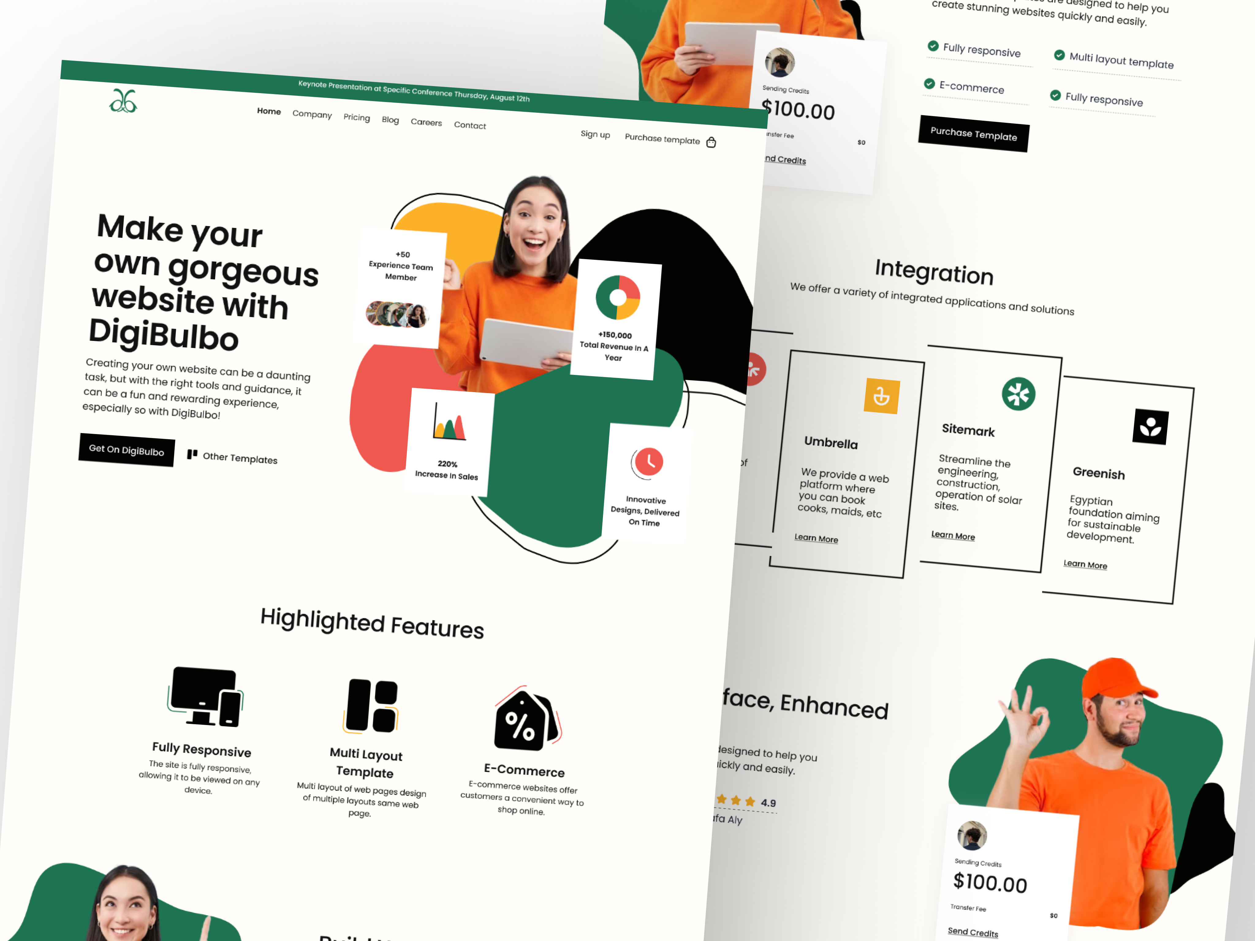 DigiBulbo Website Landing Page app app design branding design figma design graphic design illustration logo ui ui design ux ux design vector web app design web application design website design