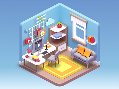 Cubbies_ Workspace 3D Illustrations 3d illustration app app design branding design graphic design illustration landing page design logo mobile app design ui ux vector