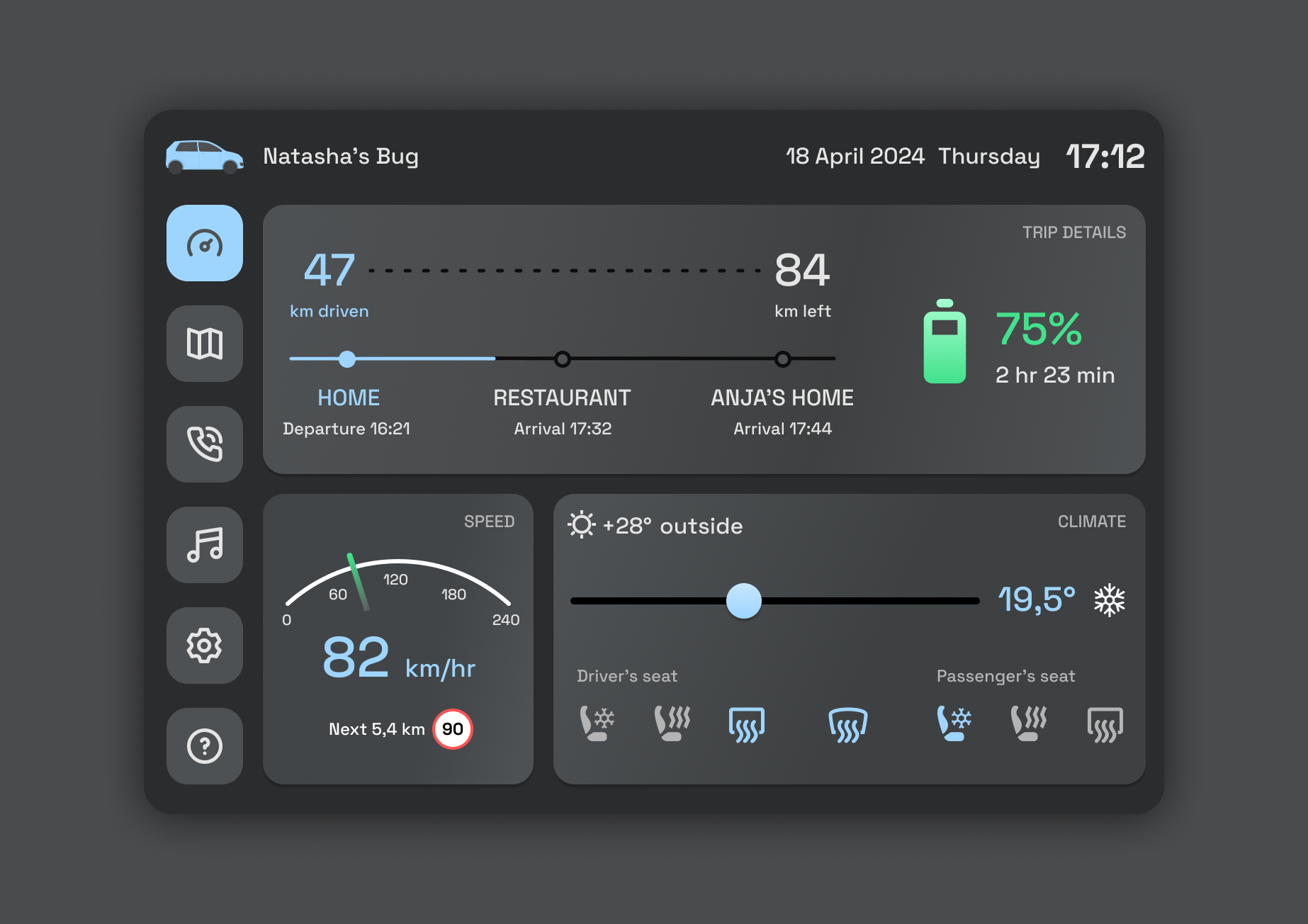 Daily UI 034 - Automotive Interface automotive automotive interface car car interface daily ui dailyui design ui ui design ux ux design