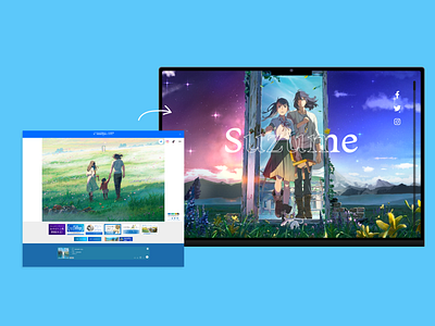 Suzume website - Redesign anime design figma re design suzume ui
