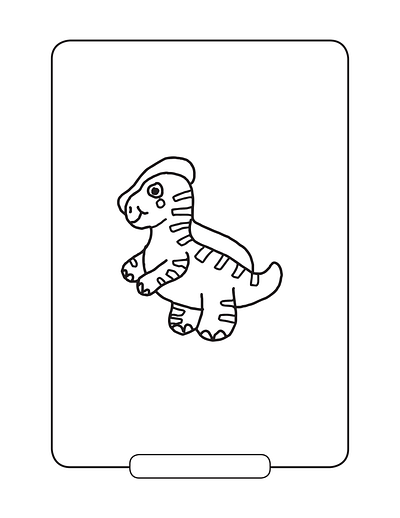 Cute Dinosaur page animation graphic design