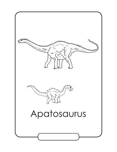 Cute Apatosaur coloring page